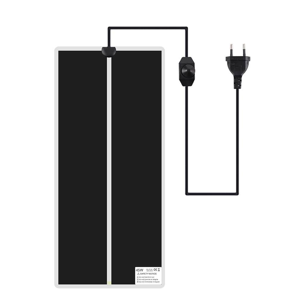 grand tapis chauffant terrarium avec thermostat 45w 120cm