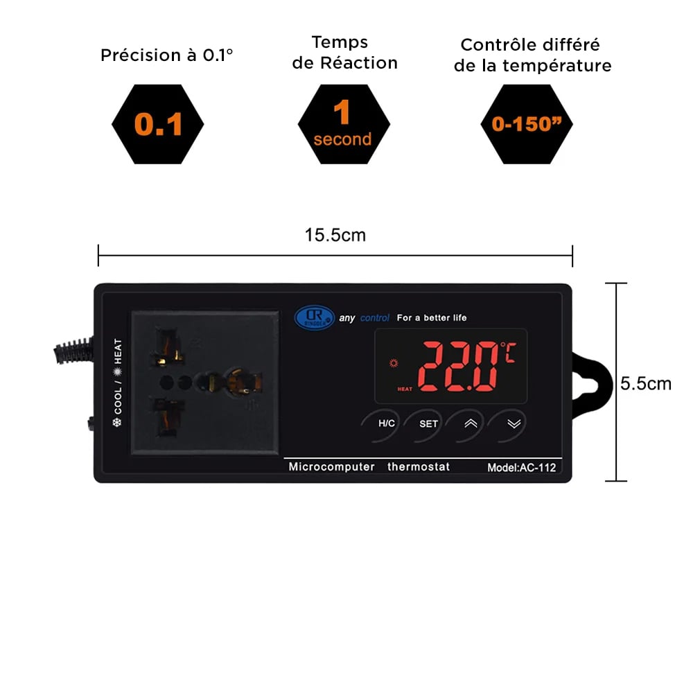 thermostat terrarium capteur ntc tortue terrestre reptile 4