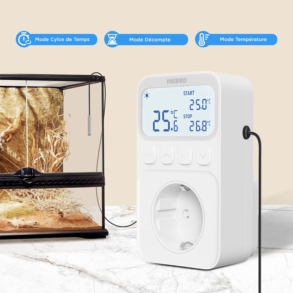 thermostat terrarium maison digital dimmer sonde 4
