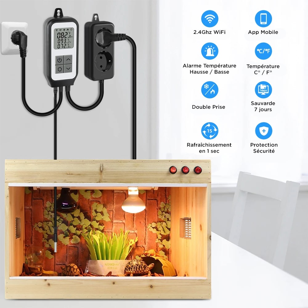 thermostat terrarium pour tapis chauffant wifi deux circuits2 thermostat terrarium pour tapis chauffant wifi deux circuits2