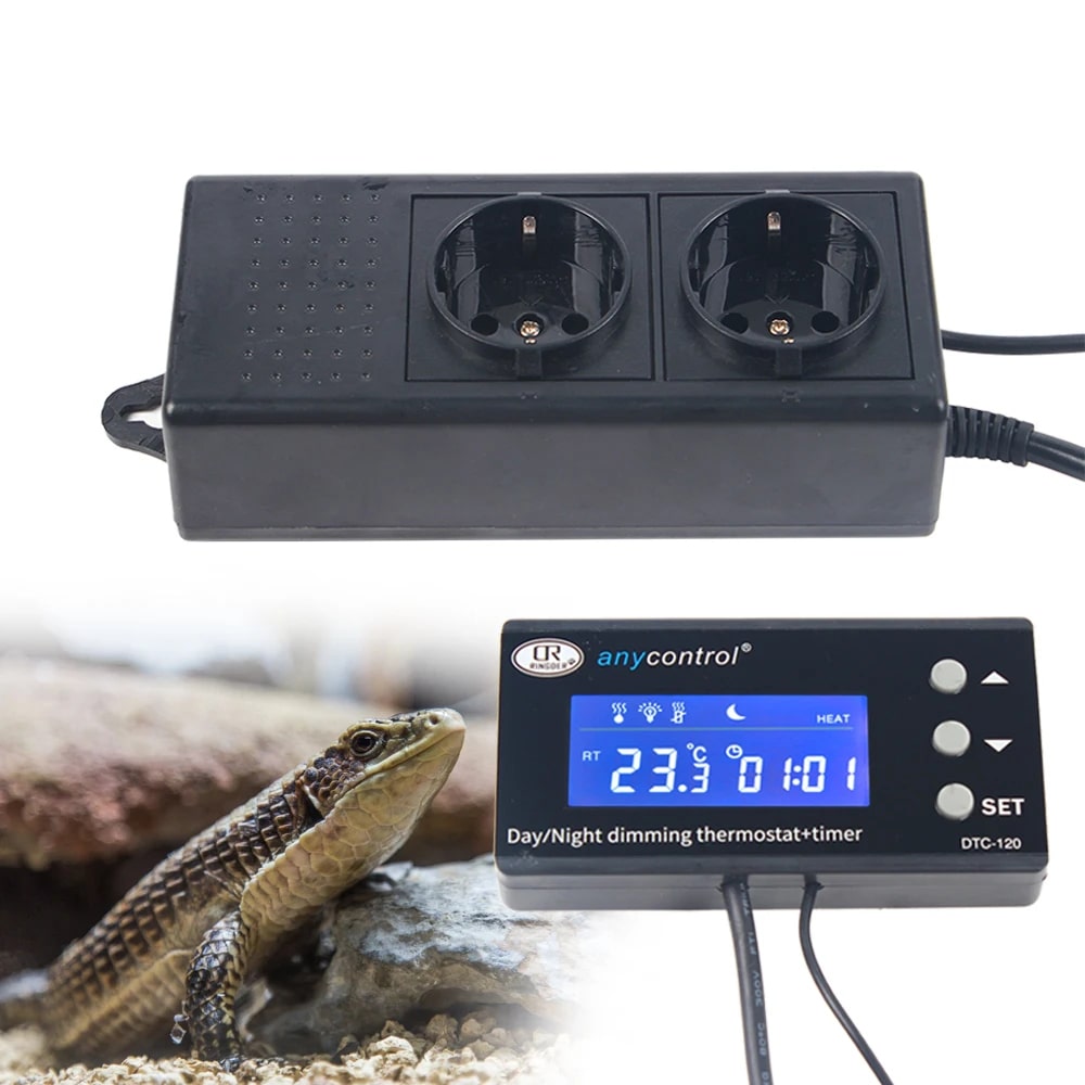 theromstat terrarium digital jour nuit dimmer deux circuits 4