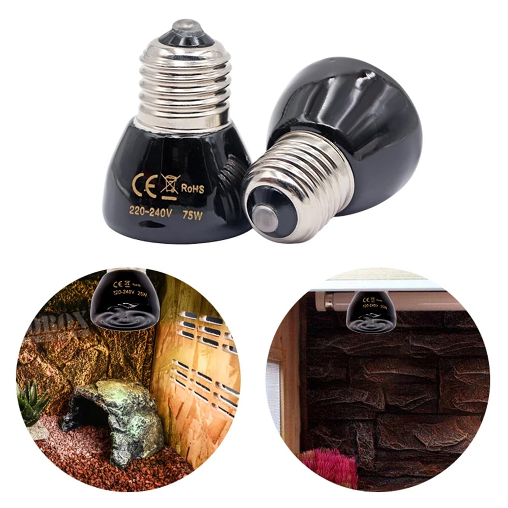 lampe chauffante infrarouge terrarium en ceramique 25w 50w 75w 100w 2