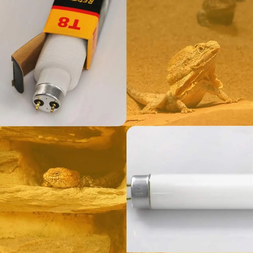 lampe chauffante tube terrarium desert pour reptile uvb10 15w 2