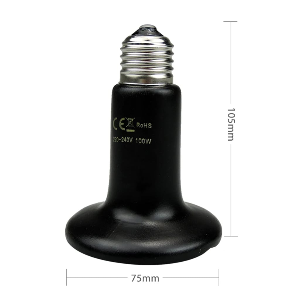 lampe infrarouge terrarium pour reptile 25w 50w 75w 100w 1