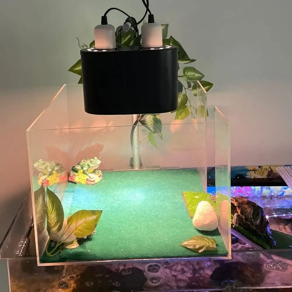 support double lampe terrarium abat jour chaleur profonde ceramique 2